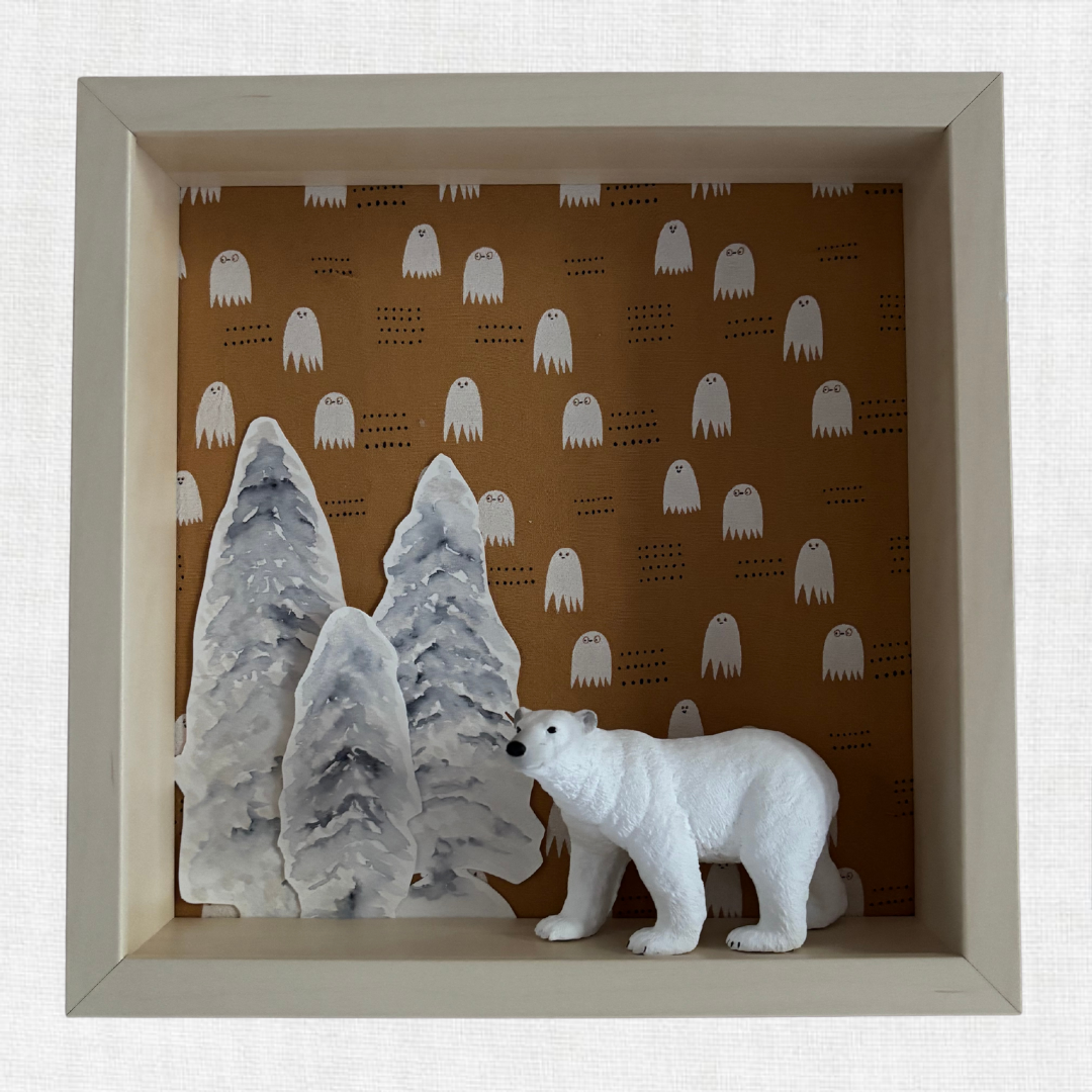 Polar Bear 3D Shadow Box Nursery - Gender Neutral Baby Gift - PLAFF Montessori Wall Art - Winter Kids
Room Decor